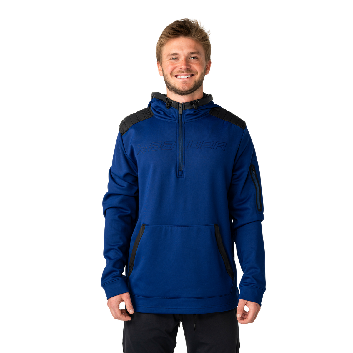 Bauer Senior Outdoor Rink Puffer 1/2 Zip - BLUEPRINT, front