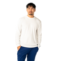 Bauer Senior Waffle Crew Neck - SNOW, front