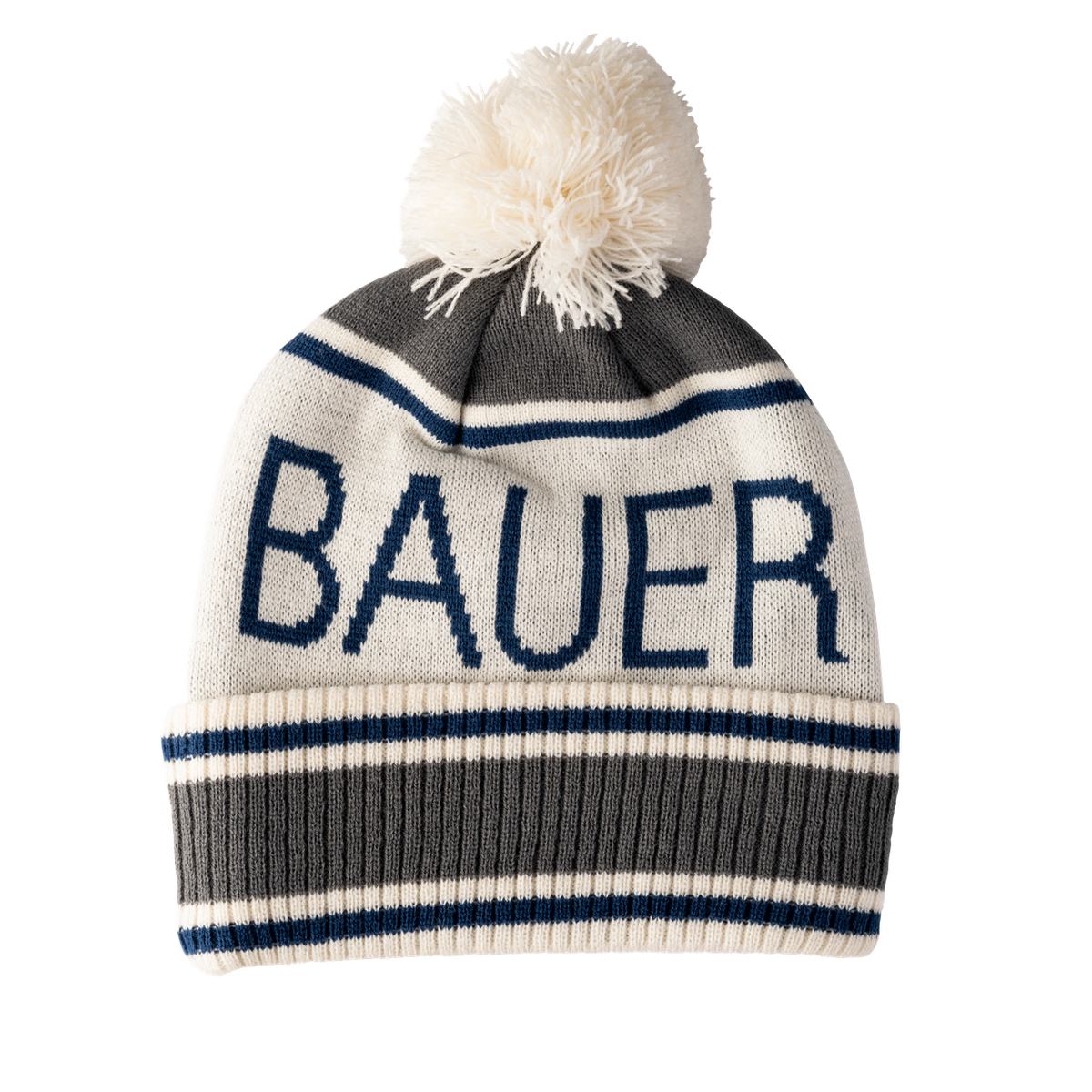 Bauer Knit Pop Toque - CREAM/NAVY, front