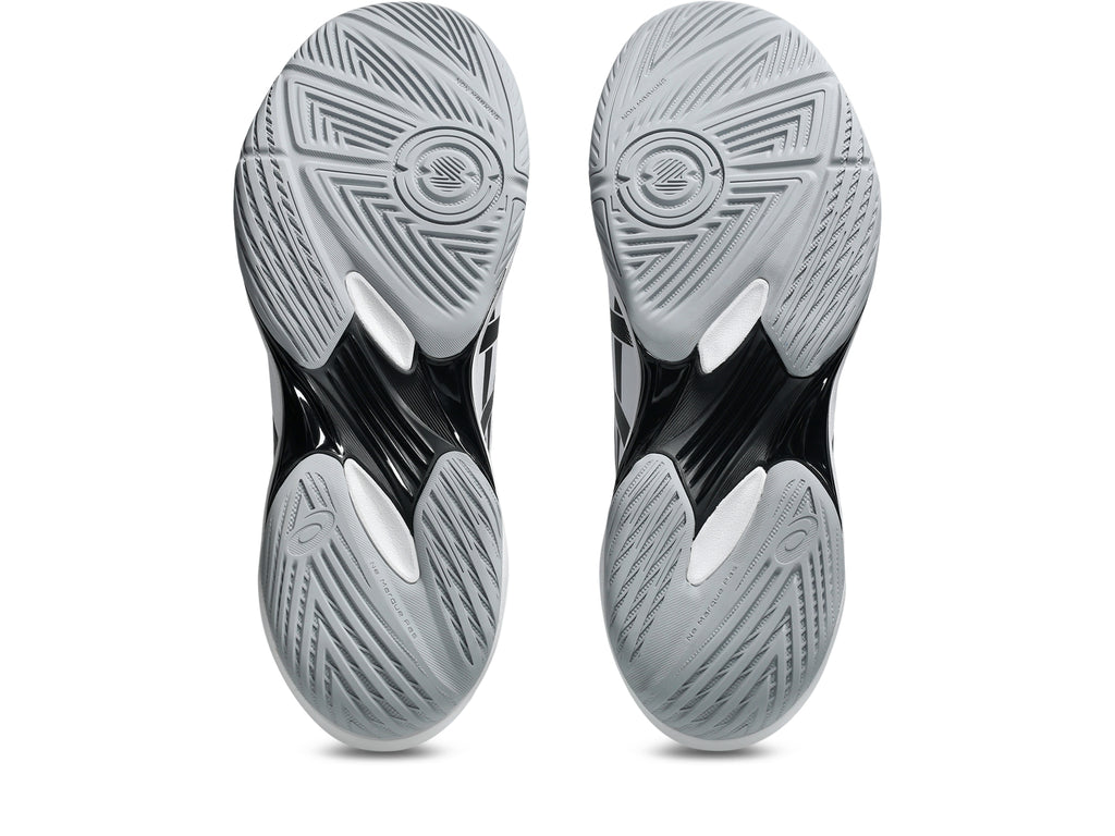 Asics Men's Gel-Rocket 12 Court Shoes - White/Black, outsole view