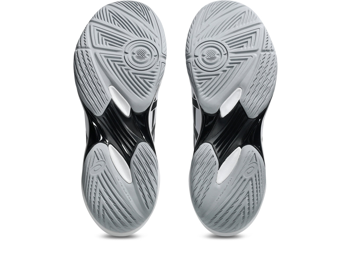 Asics Men's Gel-Rocket 12 Court Shoes - White/Black, outsole view