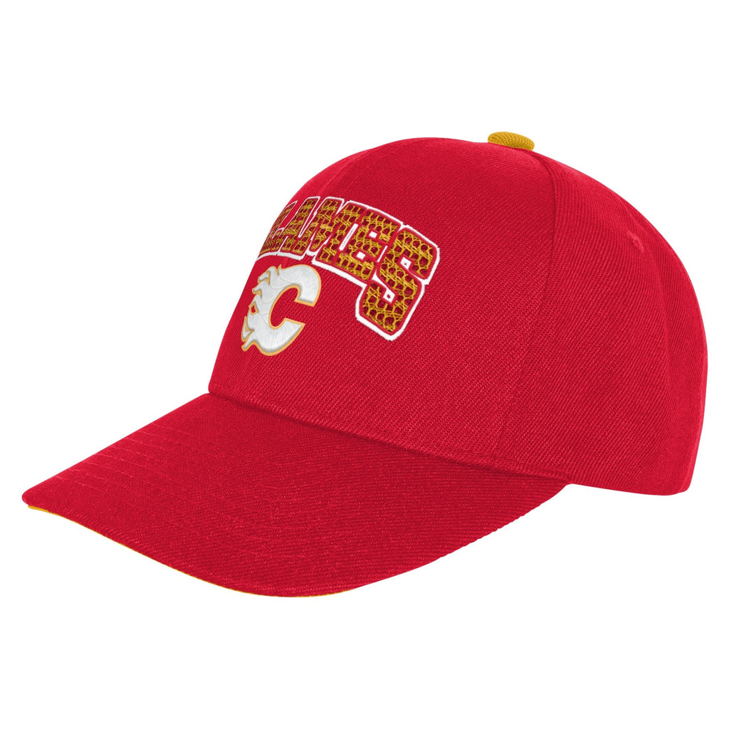 Outerstuff Calgary Flames Youth Outerstuff Essentials Pro Crown Snapback Hat
