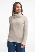Ivanhoe of Sweden Women's NLS Holly Wool Turtleneck Sweater - Birch, front