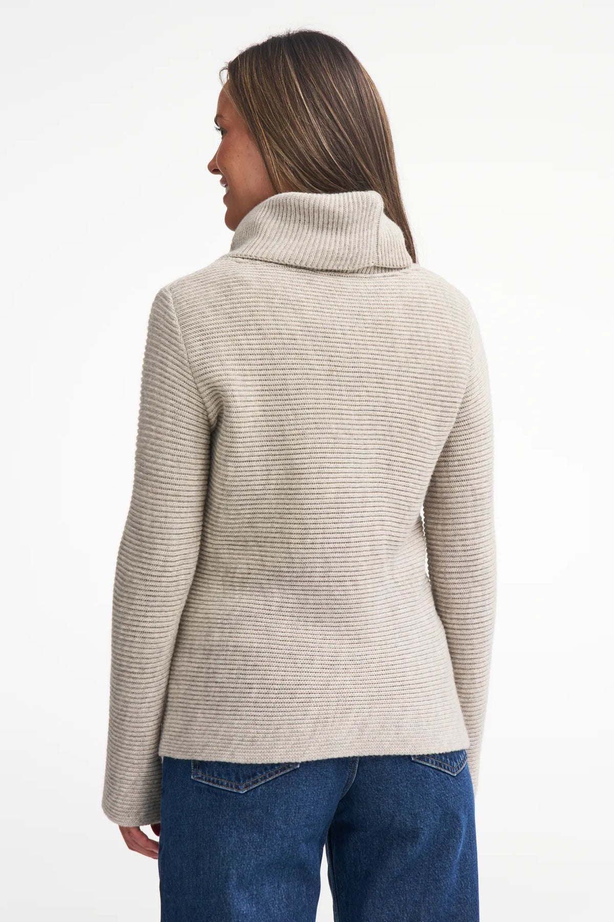 Ivanhoe of Sweden Women's NLS Holly Wool Turtleneck Sweater - Birch, back