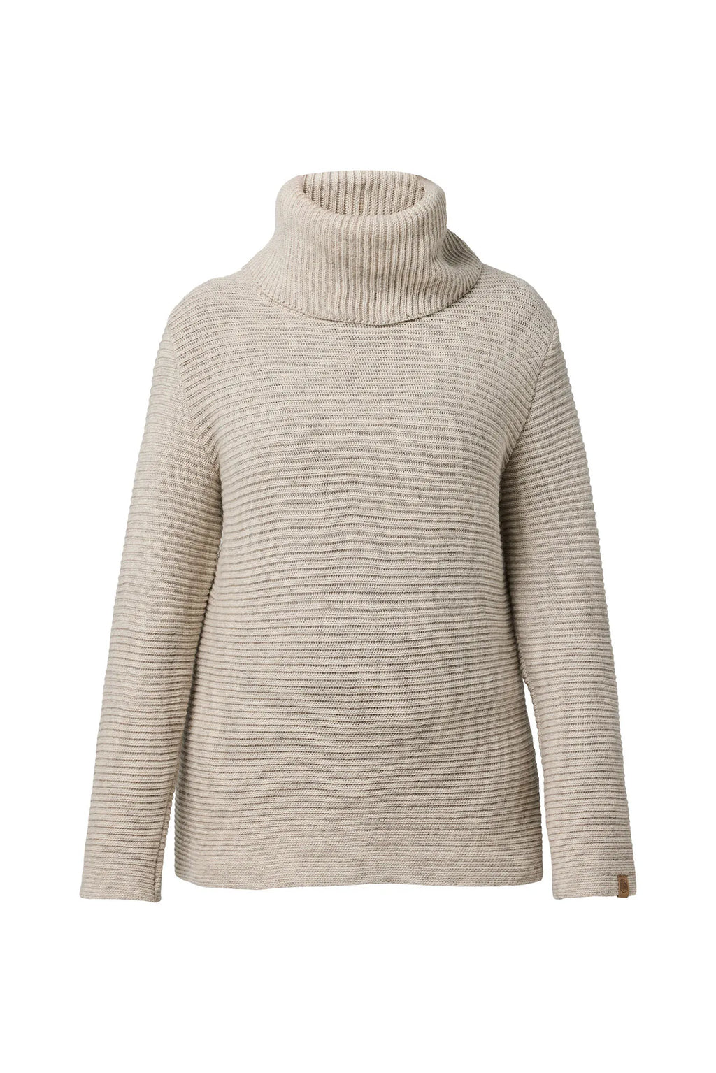 Ivanhoe of Sweden Women's NLS Holly Wool Turtleneck Sweater - Birch, flat front