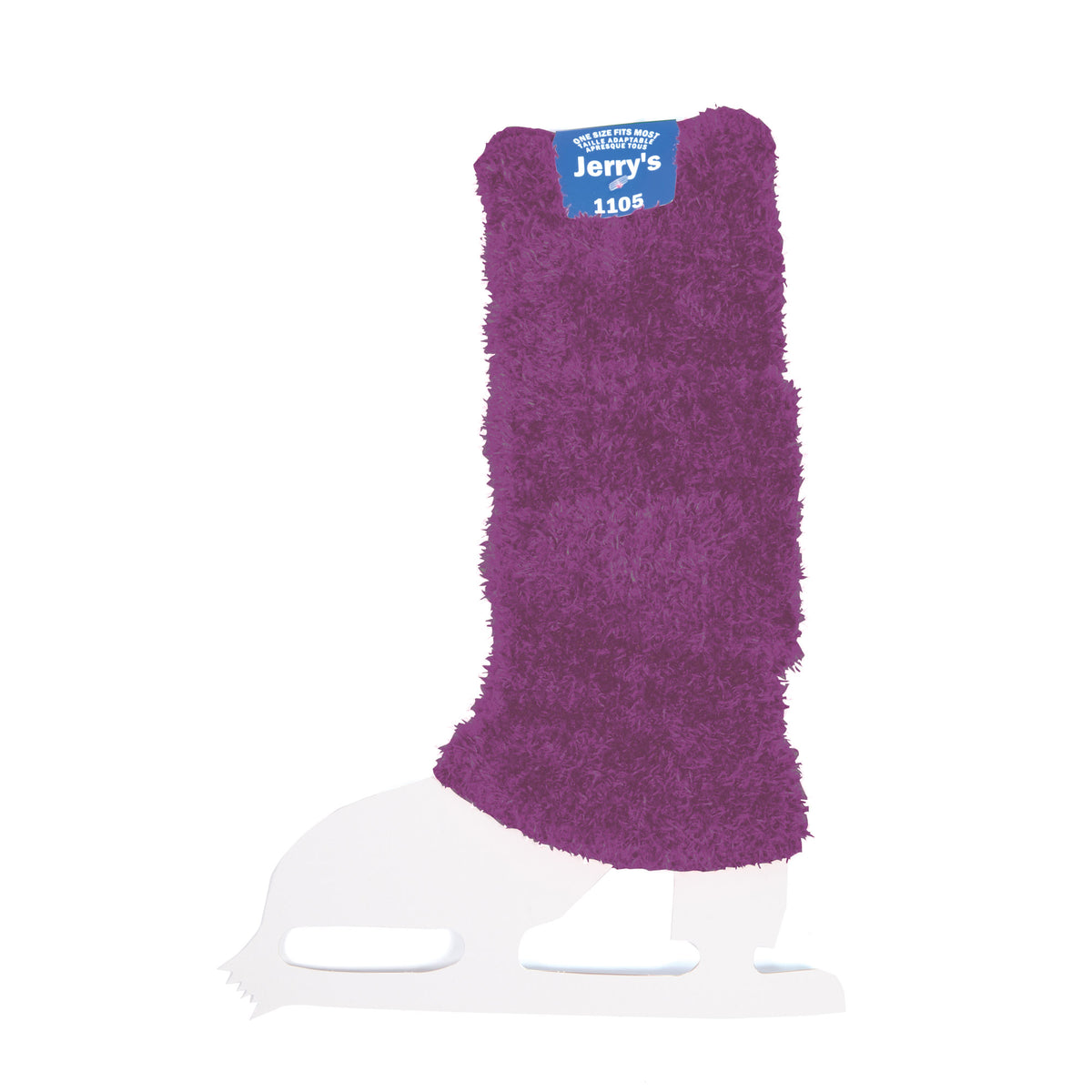 Jerrys Skating World Figure Skating Fuzzy Leg Warmers - Amethyst, front view