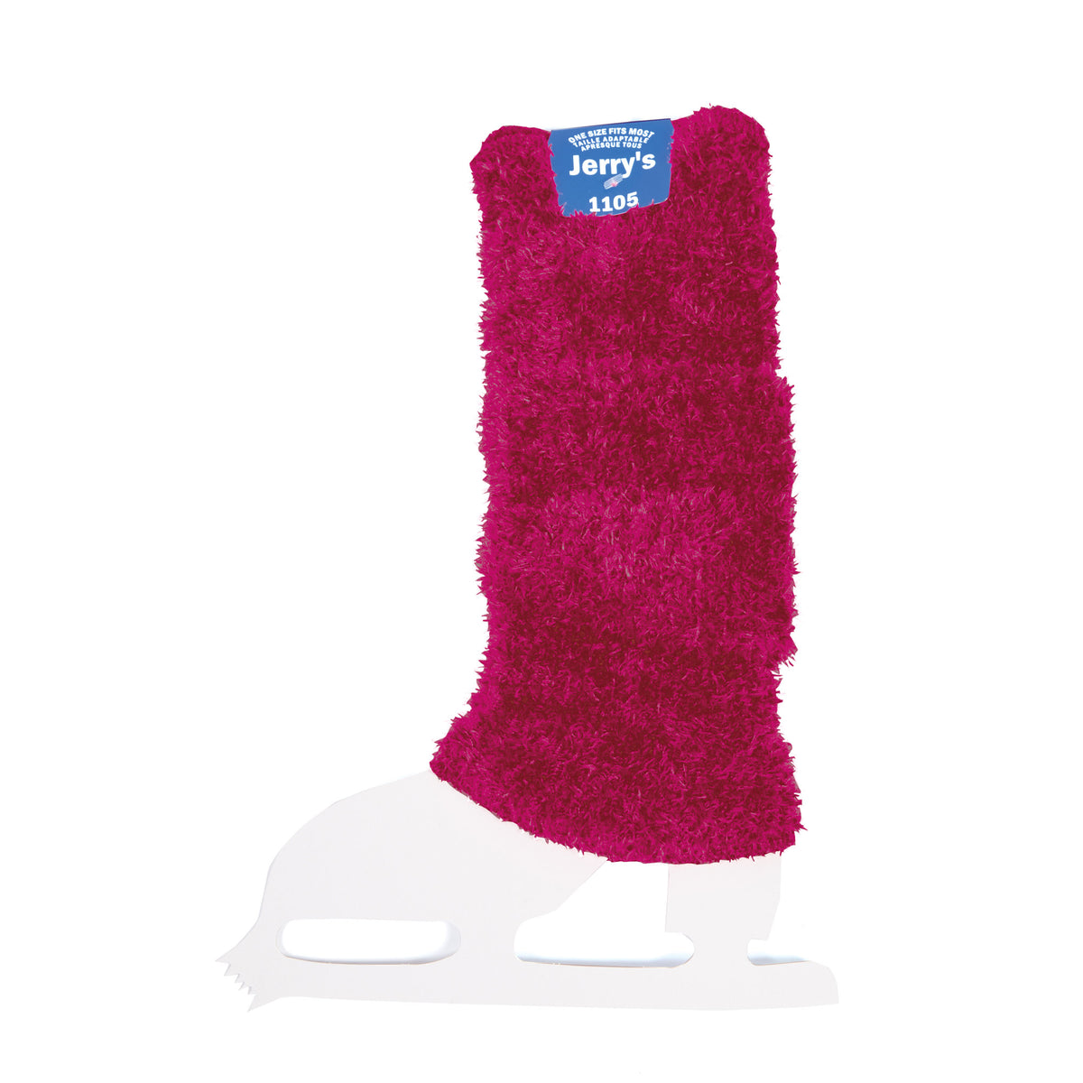 Jerrys Skating World Figure Skating Fuzzy Leg Warmers - Fuchsia, front view