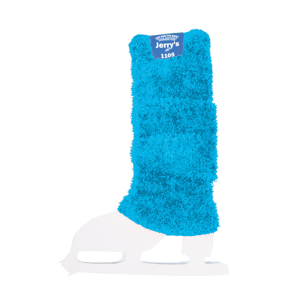 Jerrys Skating World Figure Skating Fuzzy Leg Warmers - Sky Blue, front view