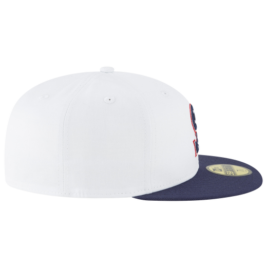 Men's New Era White Chicago Sox Cooperstown Collection Camp 59FIFTY Fitted Hat