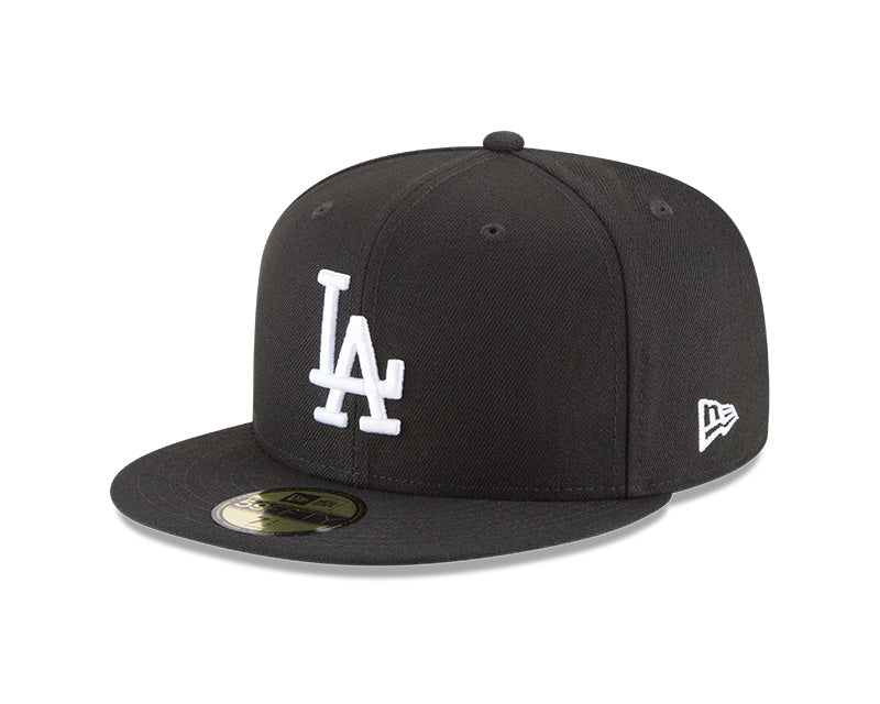 Los Angeles Dodgers Black/White Basic 59FIFTY Fitted Hat