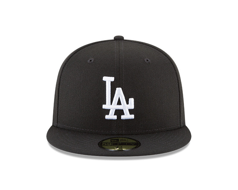 Los Angeles Dodgers Black/White Basic 59FIFTY Fitted Hat