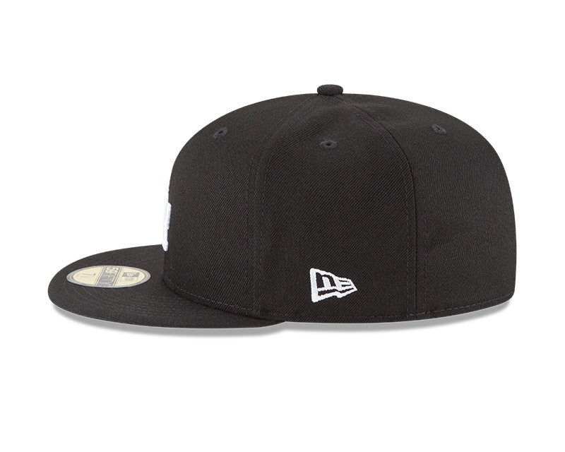 Los Angeles Dodgers Black/White Basic 59FIFTY Fitted Hat