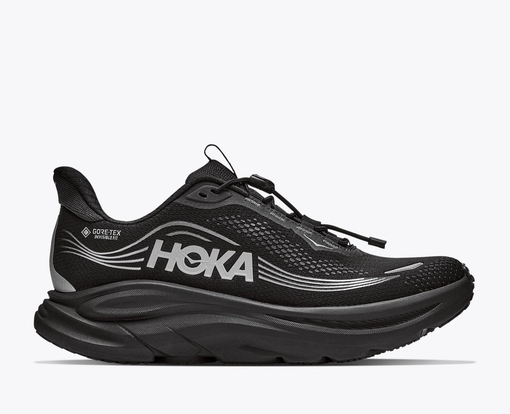 Hoka Men's Clifton 11 GTX - Black/Black - lateral