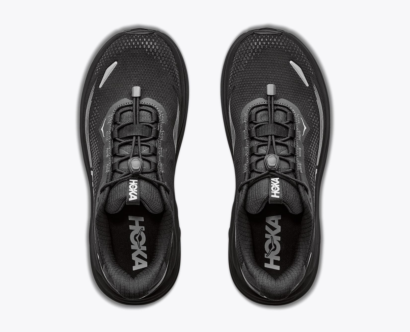 Hoka Men's Clifton 11 GTX - Black/Black - top