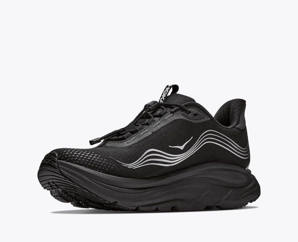 Hoka Men's Clifton 11 GTX - Black/Black - medial