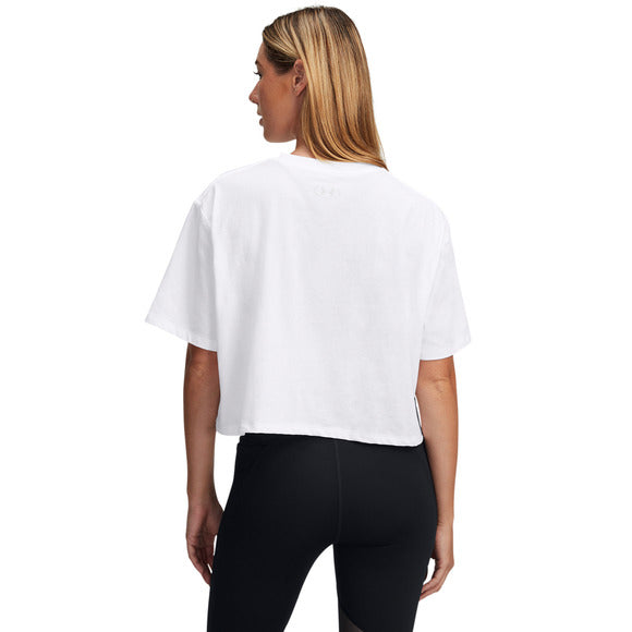 Under Armour Women's Script Boxy Crop Short Sleeve