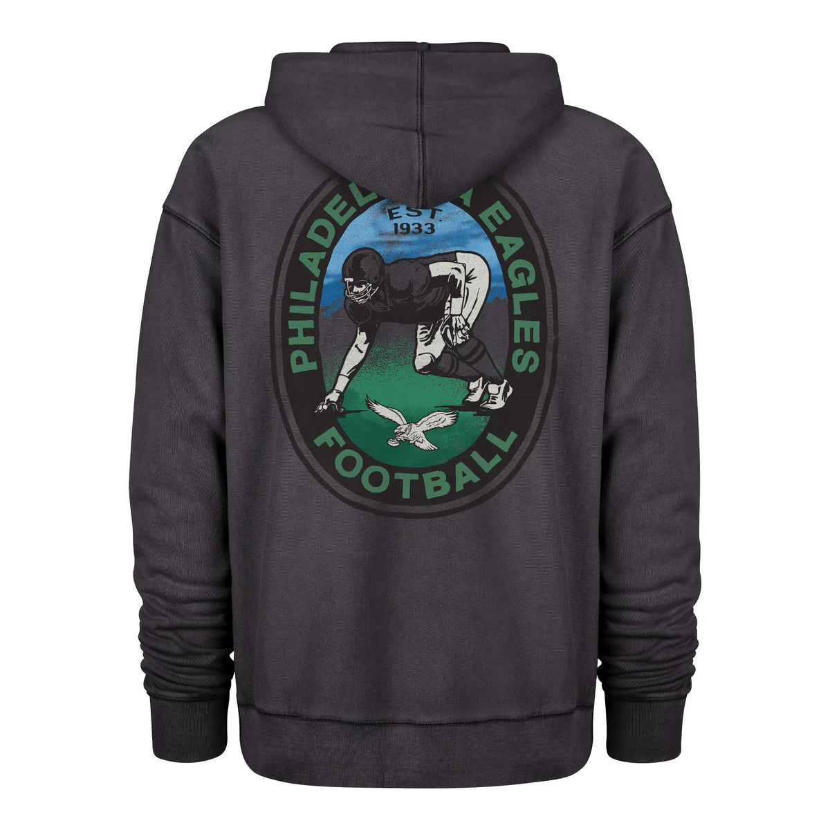 47 Brand Philadelphia Eagles Boot Path Ravine Fleece Hood