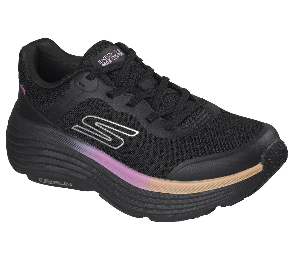 Skechers Women's Max Cushioning Endeavour - Black/Pink - profile
