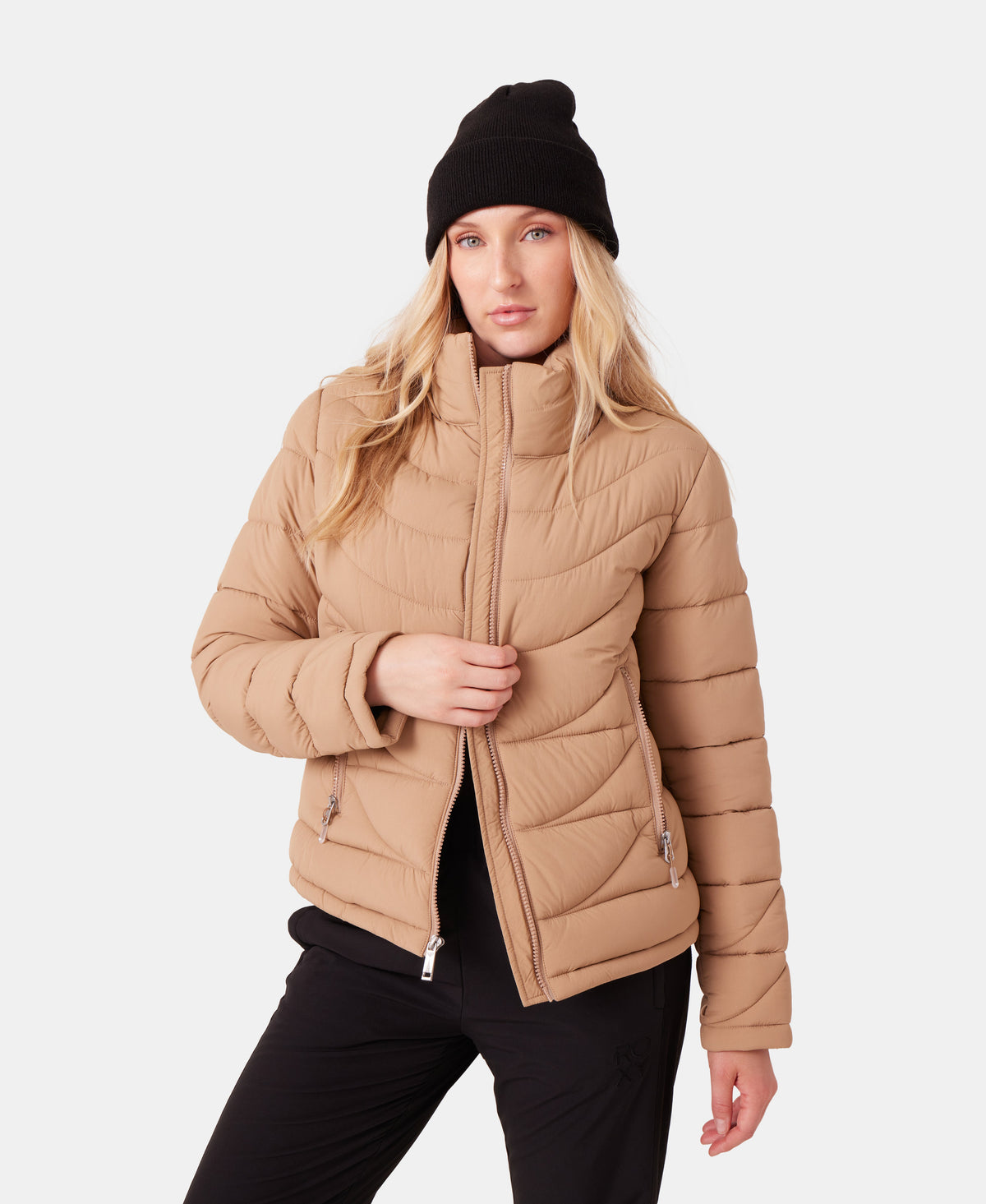 Roxy Women's Christal Packable Liner in Taupe, front