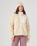 Roxy Women's Axel Bonded Sherpa Jacket - Fog, front view