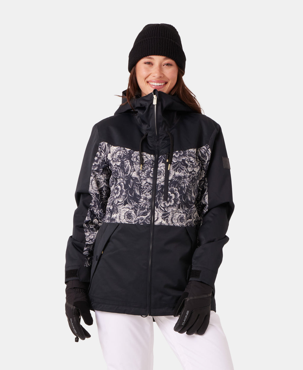Roxy Presence Parka Jacket - Black Combo, front