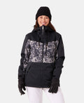 Roxy Presence Parka Jacket - Black Combo, front