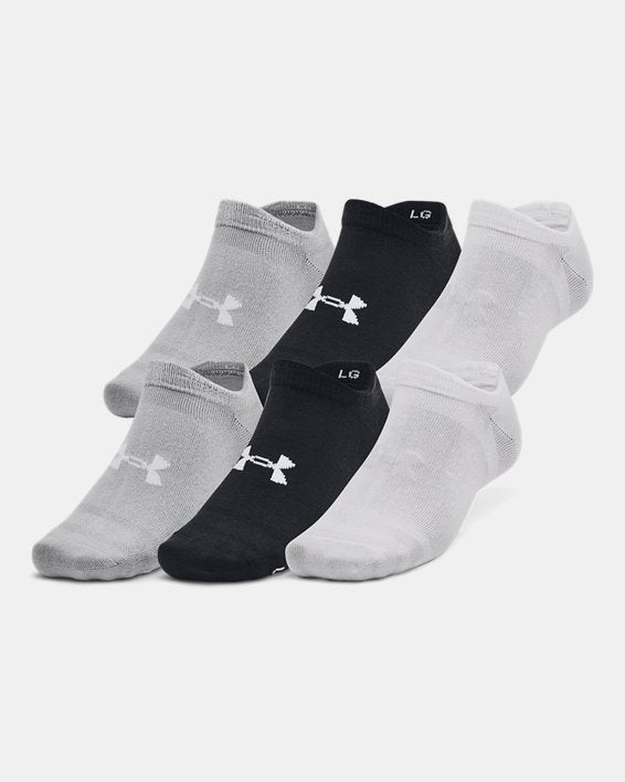 Under Armour Unisex Essential No-Show Socks - 6 Pack