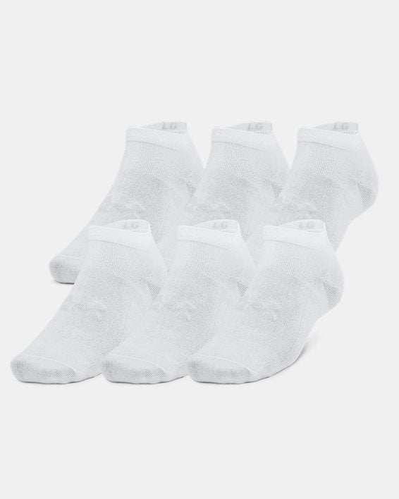 Under Armour Unisex Essential Low Cut Socks - 6 Pack