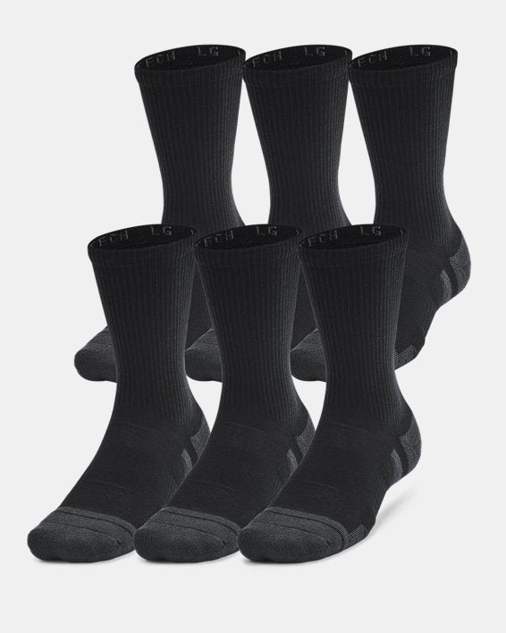 Under Armour Men's UA Performance Tech Crew Socks - 6 Pack
