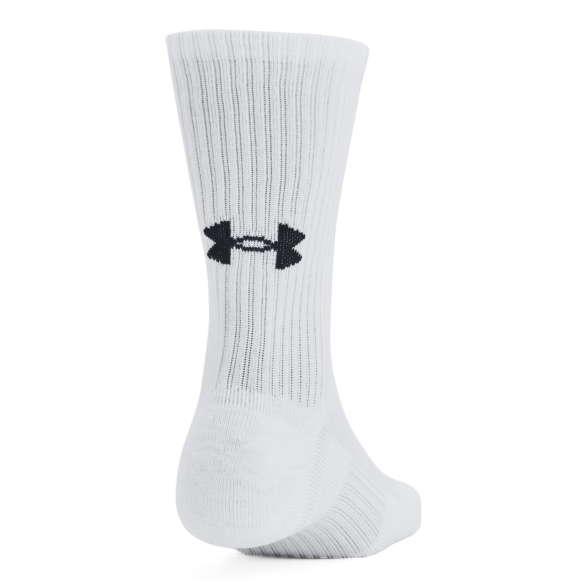 Under Armour Training Cotton 6-Pack Crew Socks in White - back view