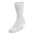 Under Armour Training Cotton 6-Pack Crew Socks in White - front view