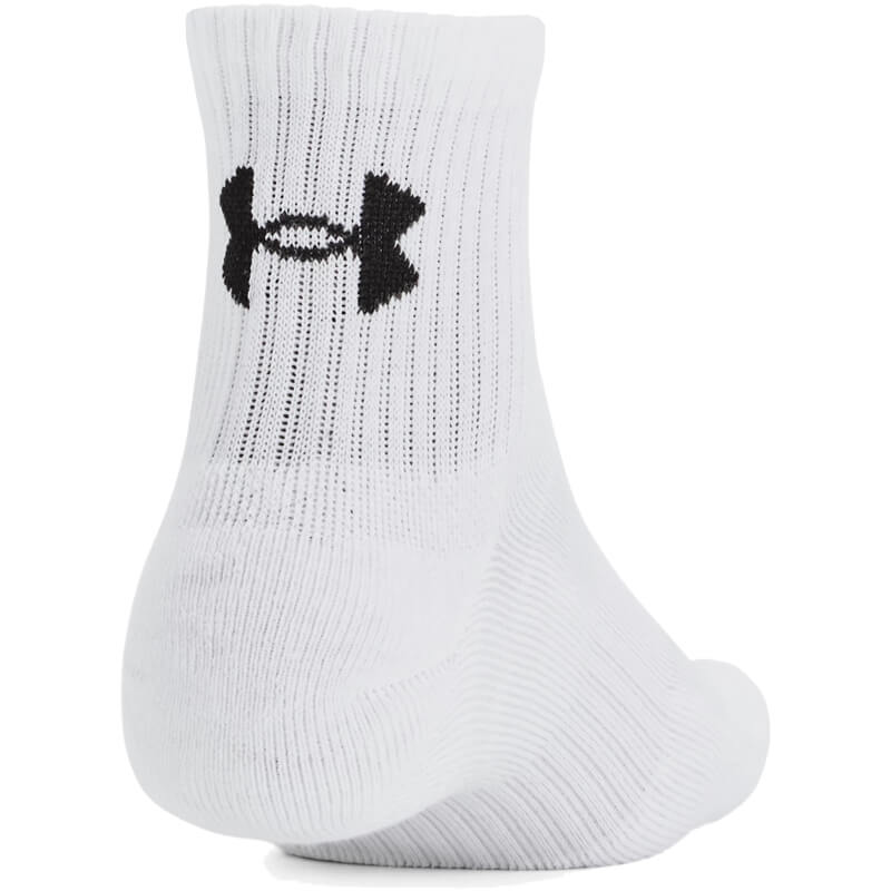 Under Armour Training Cotton Quarter Sock - White logo detail