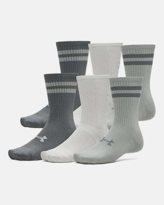 Under Armour Unisex Essential Crew Socks - 6 Pack