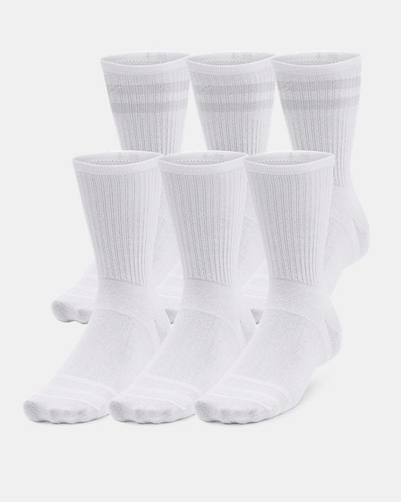 Under Armour Unisex Essential Crew Socks - 6 Pack