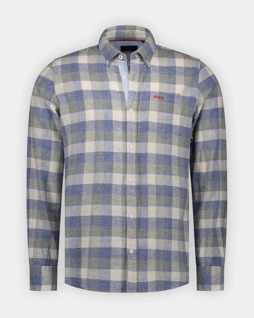 New Zealand Auckland Men's Linen Checked Shirt
