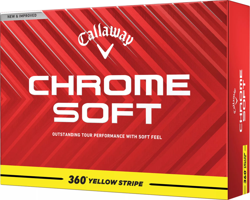 2024 Chrome Soft 360 Stripe Golf Balls - 1 Dozen