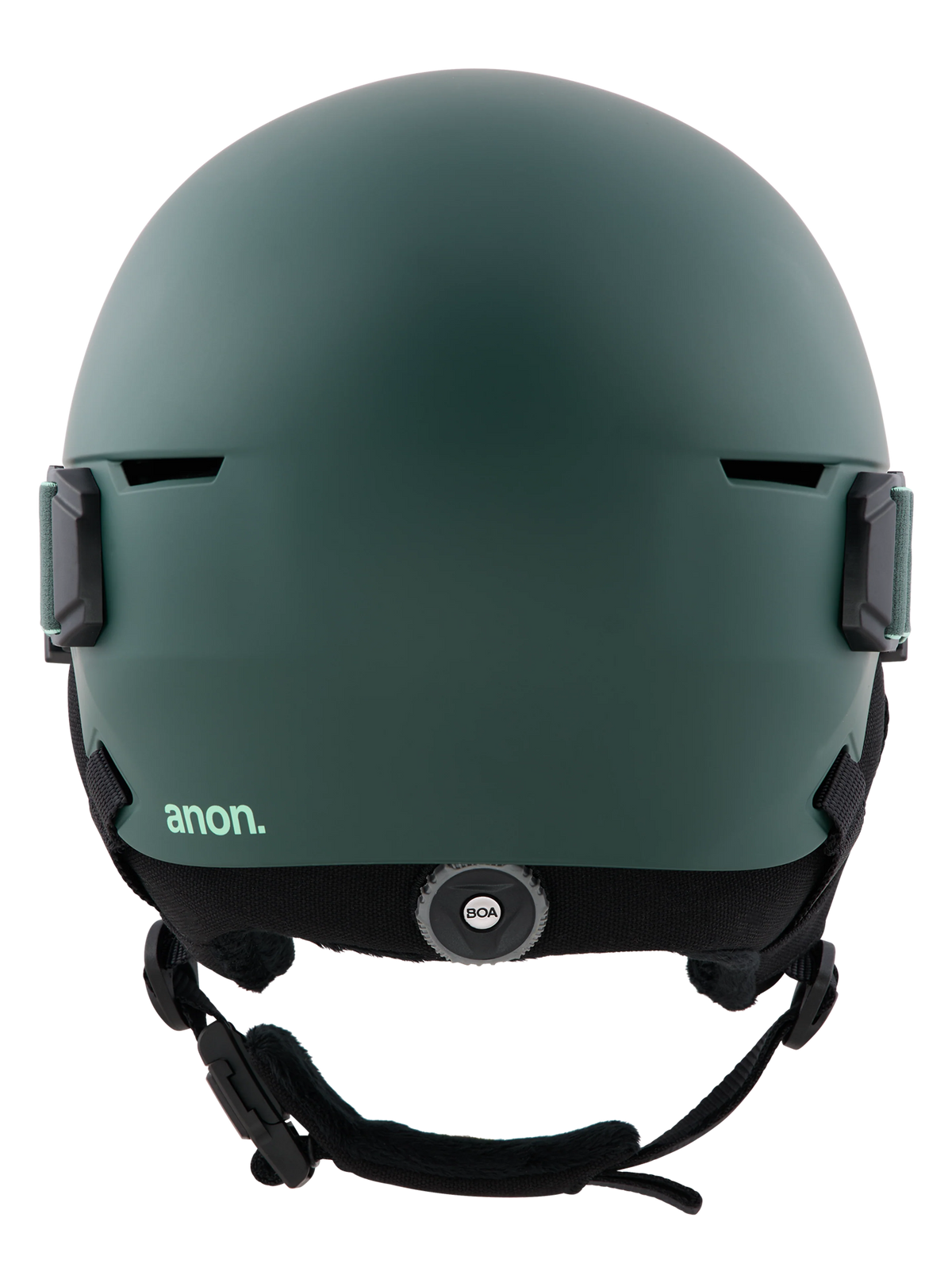 Anon Kids' Define Ski & Snowboard Helmet - Brunswick Green, back view