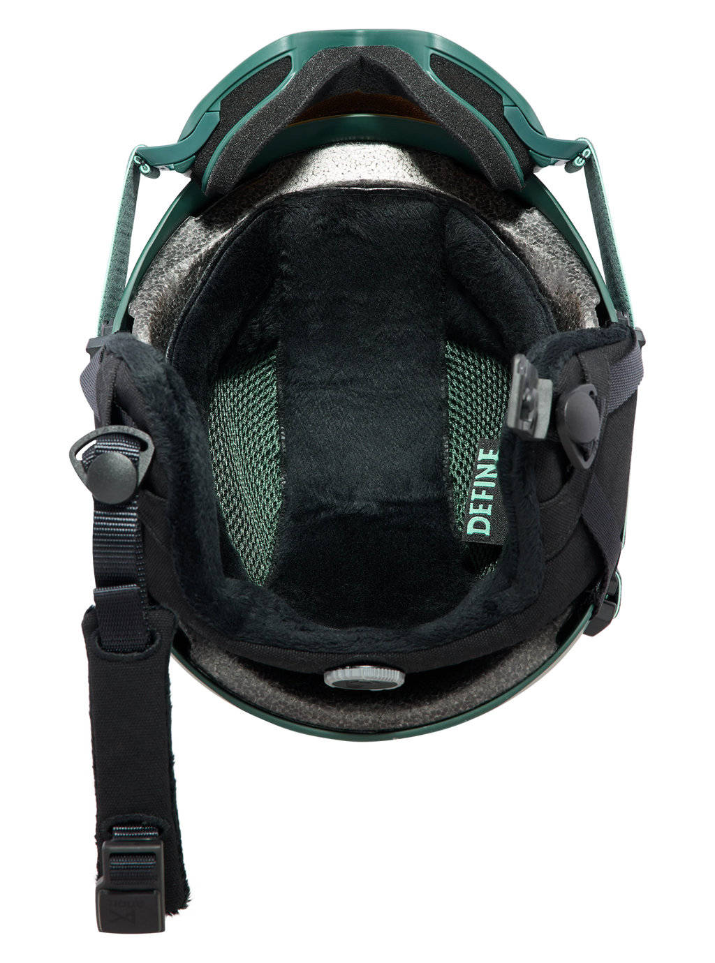 Anon Kids' Define Ski & Snowboard Helmet - Brunswick Green, inside view