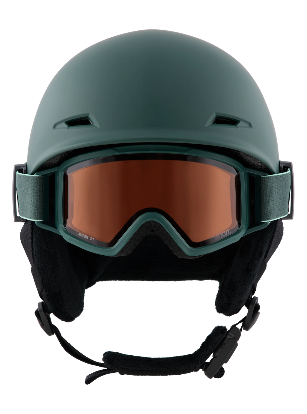 Anon Kids' Define Ski & Snowboard Helmet - Brunswick Green, front view