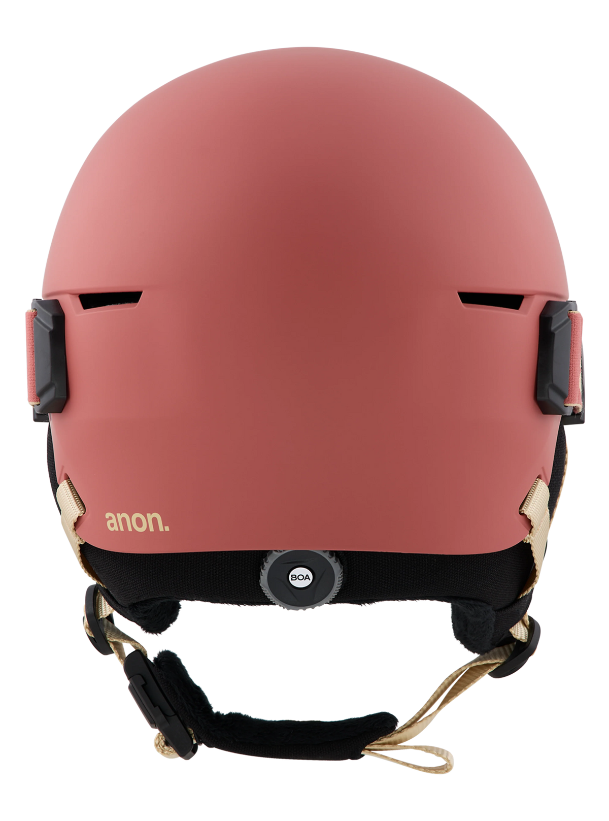 Anon Kids' Define Ski & Snowboard Helmet - Terracotta, back view