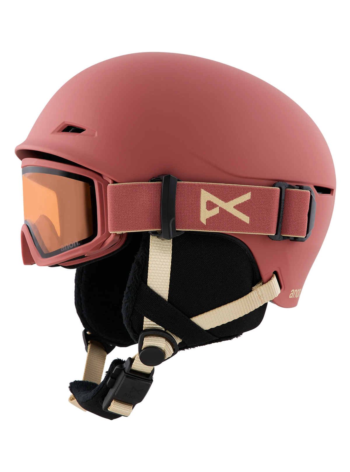 Anon Kids' Define Ski & Snowboard Helmet - Terracotta, right side view