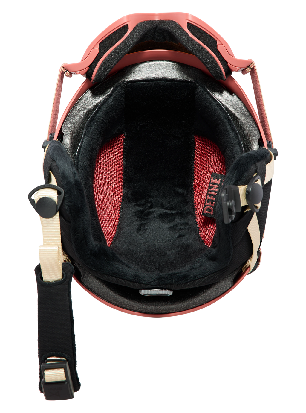 Anon Kids' Define Ski & Snowboard Helmet - Terracotta, inside view