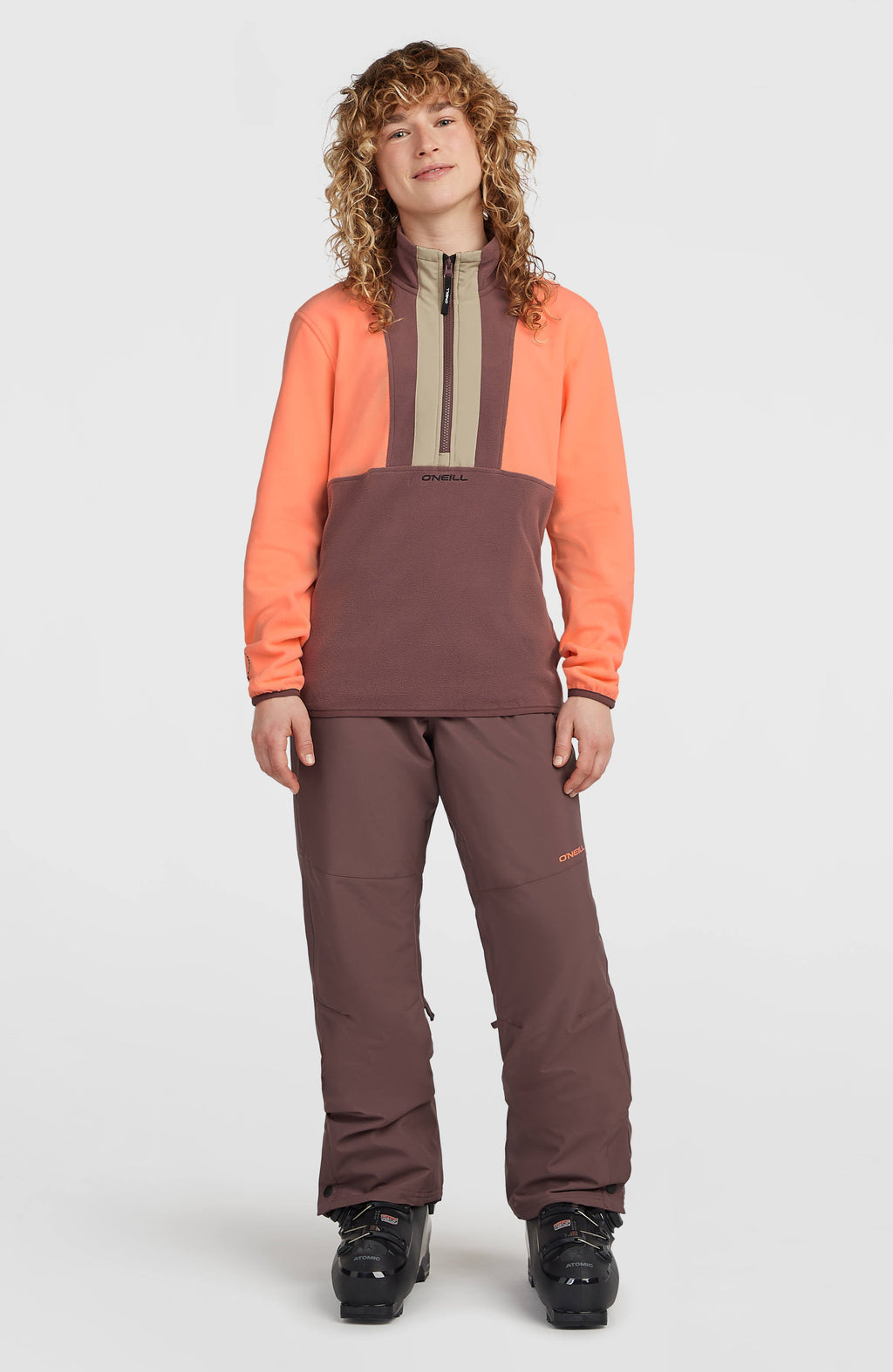 O'Neill Women's Star Insulated Pant - Purple Gray, full look