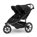 Thule Urban Glide 3 Double Jogging Stroller - Black, front three-quarter view