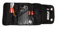 Unior BMX Tool Roll - Black roll with tools, open view