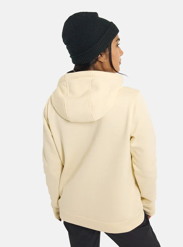 Burton Women's Oak Pullover Hoodie - Creme Brulee Heather - back