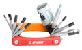 Unior Multitool Euro 13 - Red/Orange, tools fanned open