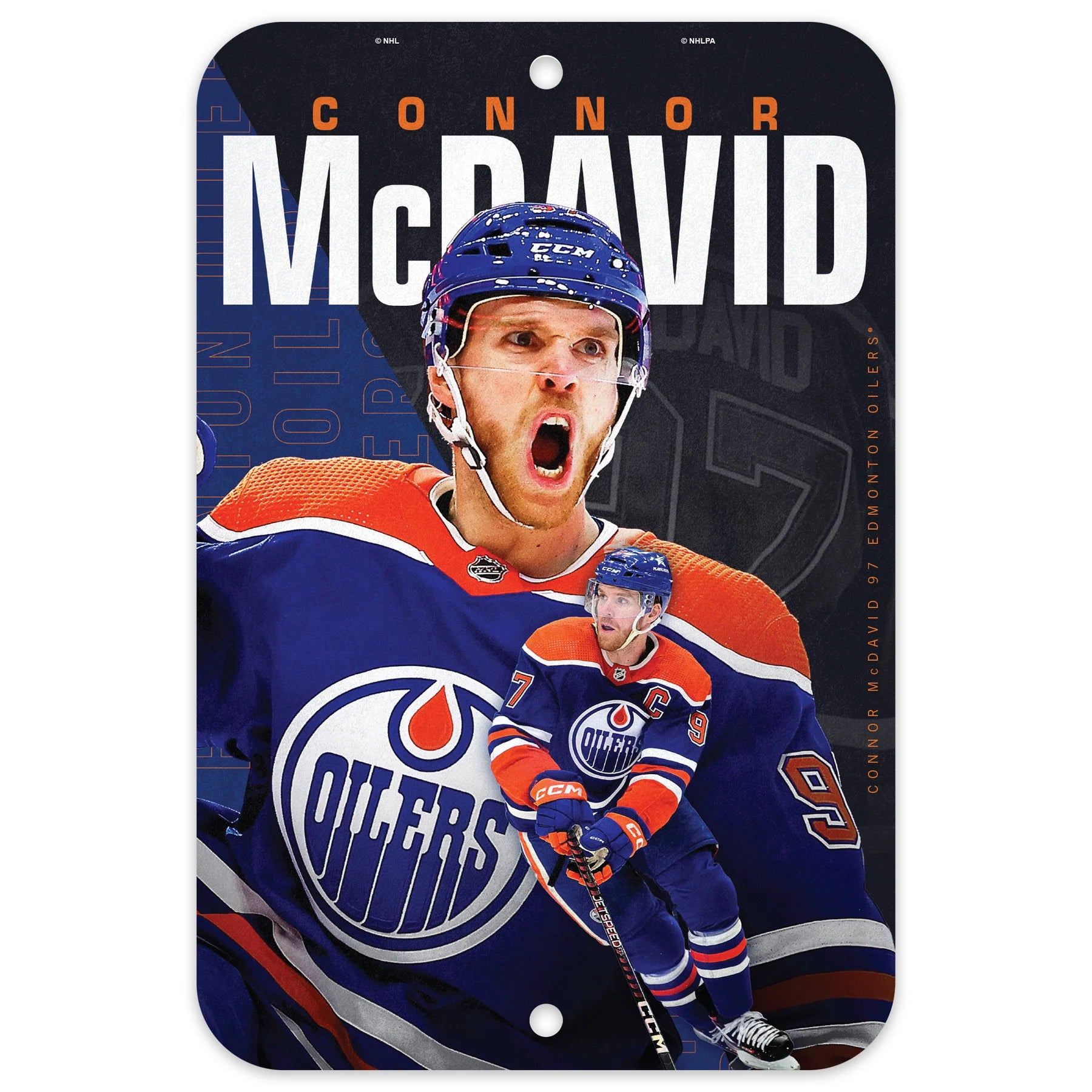 Connor McDavid Edmonton Oilers 10″x 15″ Centerfold Wall Sign