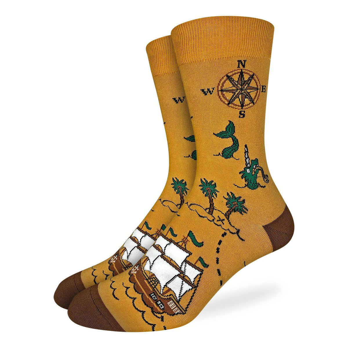 Good Luck Sock Men's Pirate Ship Socks