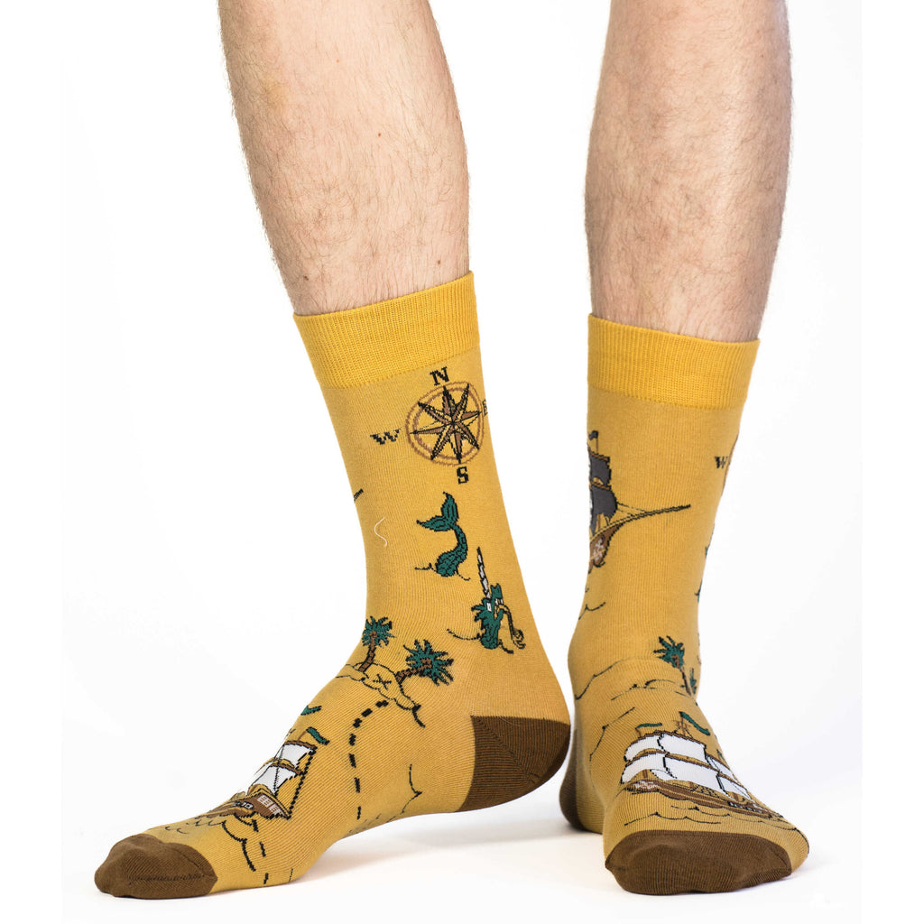 Good Luck Sock Men's Pirate Ship Socks